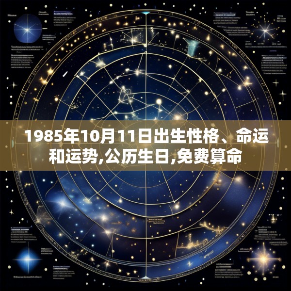 1985年10月11日出生性格、命运和运势,公历生日,免费算命