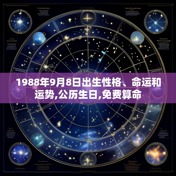 1988年9月8日出生性格、命运和运势,公历生日,免费算命