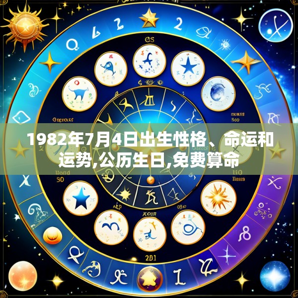 1982年7月4日出生性格、命运和运势,公历生日,免费算命