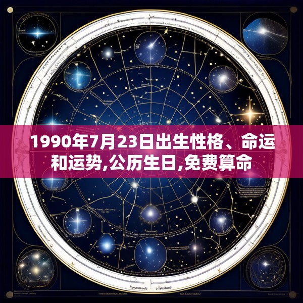 1990年7月23日出生性格、命运和运势,公历生日,免费算命