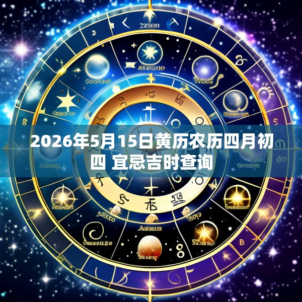 2026年5月15日黄历农历四月初四 宜忌吉时查询