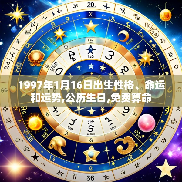 1997年1月16日出生性格、命运和运势,公历生日,免费算命