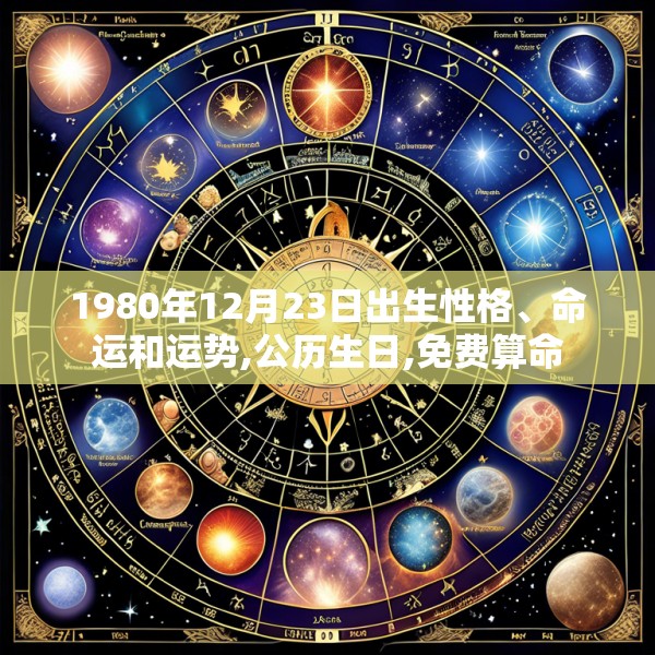 1980年12月23日出生性格、命运和运势,公历生日,免费算命