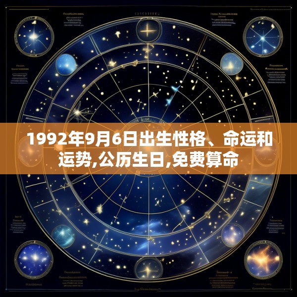 1992年9月6日出生性格、命运和运势,公历生日,免费算命