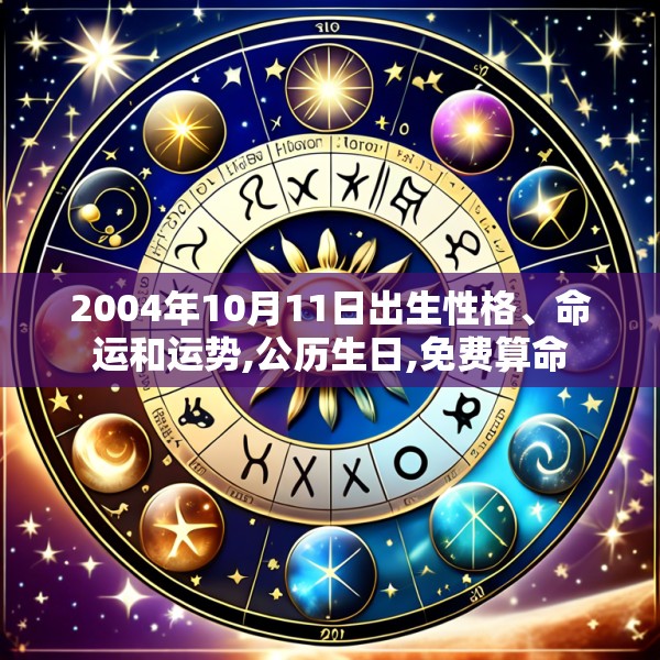 2004年10月11日出生性格、命运和运势,公历生日,免费算命