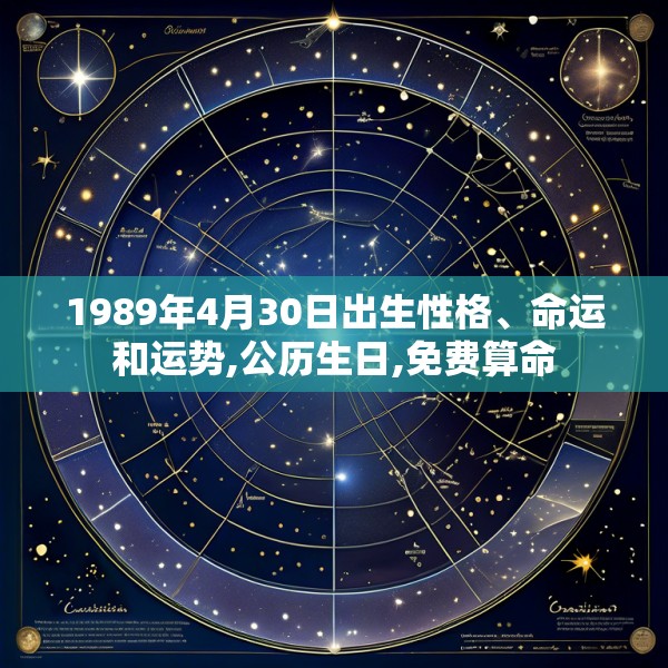 1989年4月30日出生性格、命运和运势,公历生日,免费算命