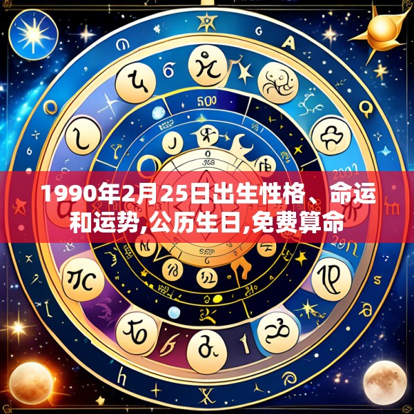 1990年2月25日出生性格、命运和运势,公历生日,免费算命