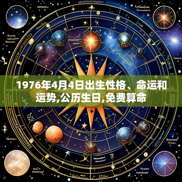 1976年4月4日出生性格、命运和运势,公历生日,免费算命