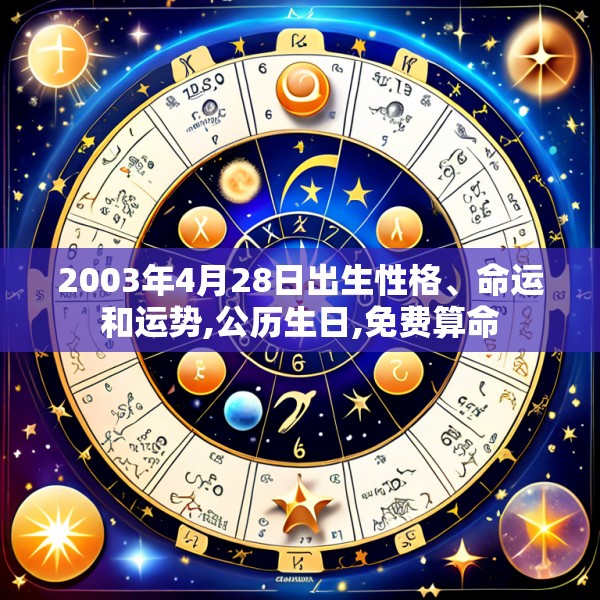 2003年4月28日出生性格、命运和运势,公历生日,免费算命