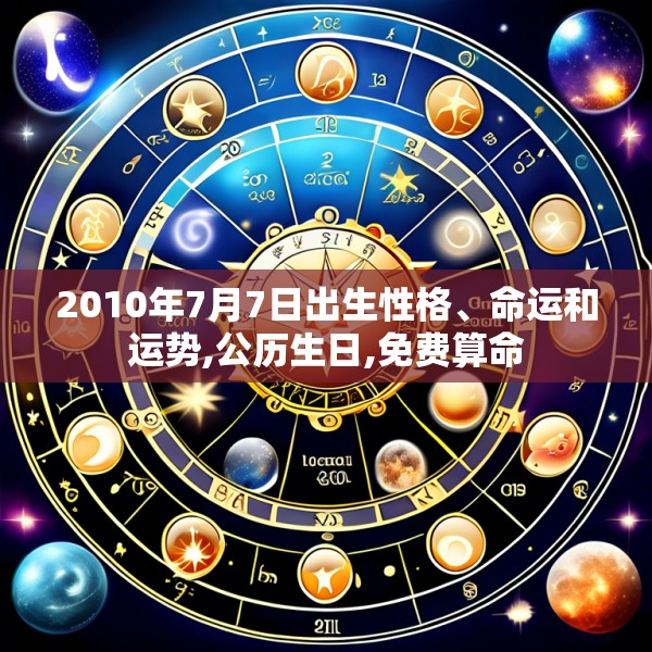 2010年7月7日出生性格、命运和运势,公历生日,免费算命