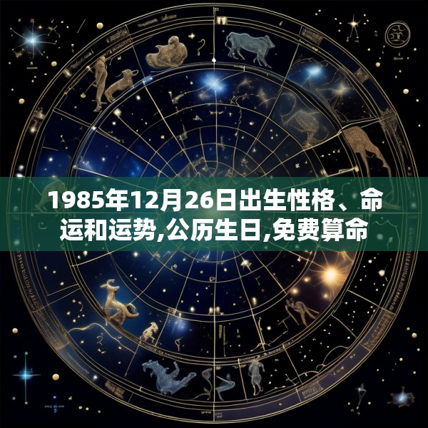 1985年12月26日出生性格、命运和运势,公历生日,免费算命