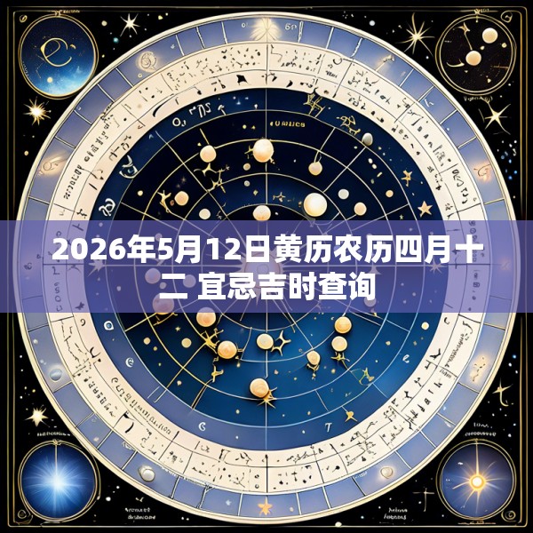 2026年5月12日黄历农历四月十二 宜忌吉时查询