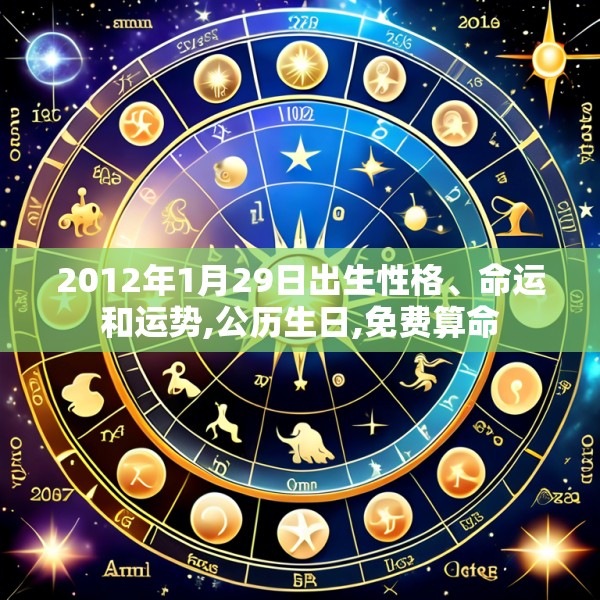 2012年1月29日出生性格、命运和运势,公历生日,免费算命