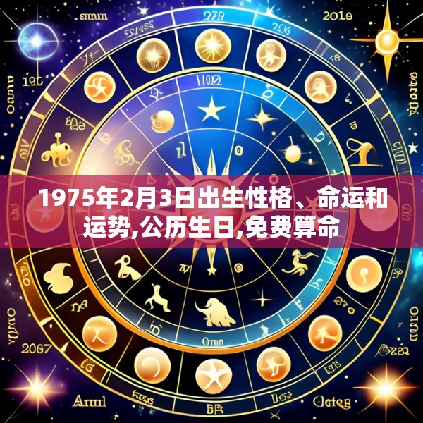 1975年2月3日出生性格、命运和运势,公历生日,免费算命