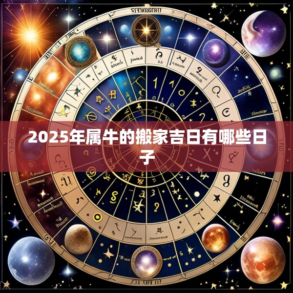 2025年属牛的搬家吉日有哪些日子