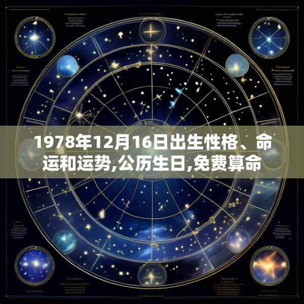 1978年12月16日出生性格、命运和运势,公历生日,免费算命