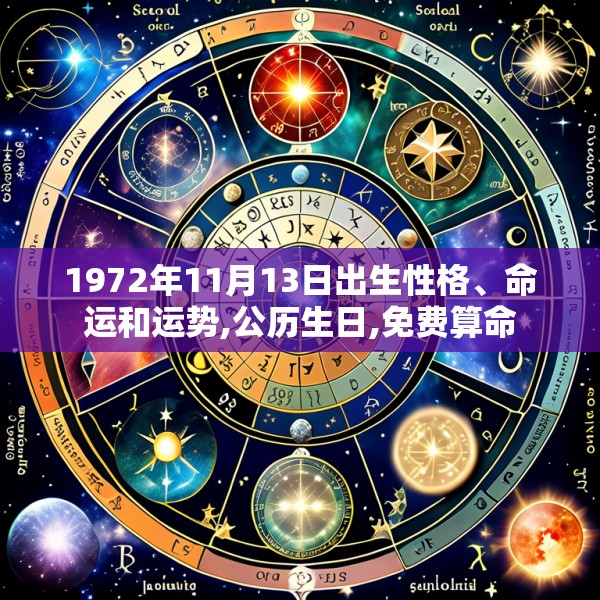 1972年11月13日出生性格、命运和运势,公历生日,免费算命