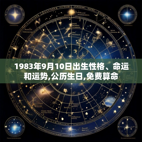 1983年9月10日出生性格、命运和运势,公历生日,免费算命
