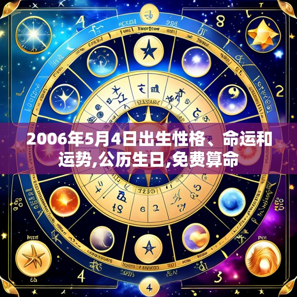 2006年5月4日出生性格、命运和运势,公历生日,免费算命
