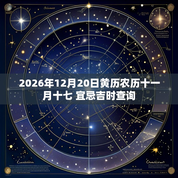 2026年12月20日黄历农历十一月十七 宜忌吉时查询