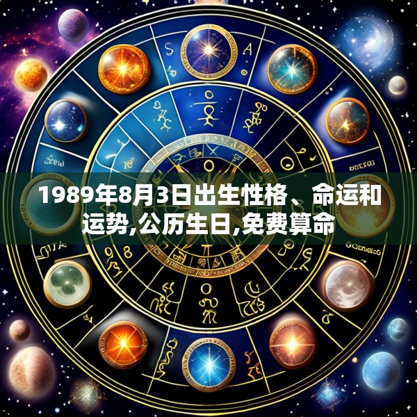 1989年8月3日出生性格、命运和运势,公历生日,免费算命