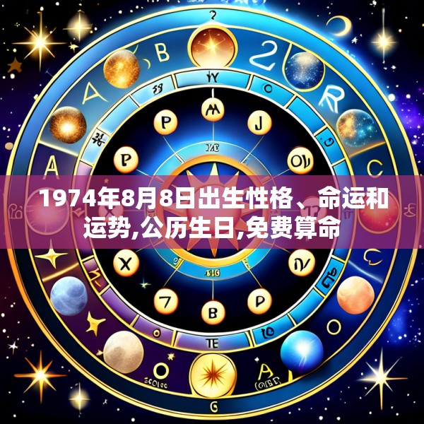 1974年8月8日出生性格、命运和运势,公历生日,免费算命