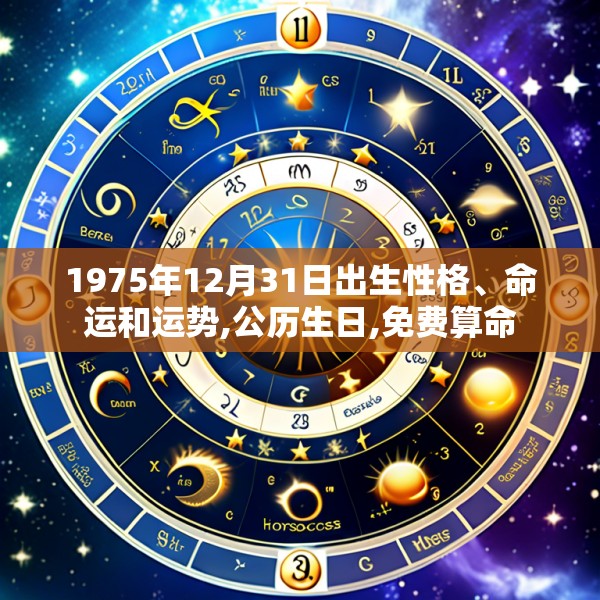 1975年12月31日出生性格、命运和运势,公历生日,免费算命