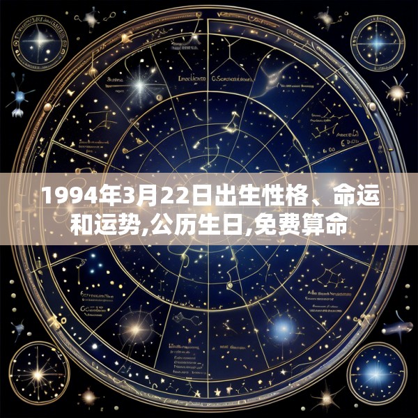 1994年3月22日出生性格、命运和运势,公历生日,免费算命
