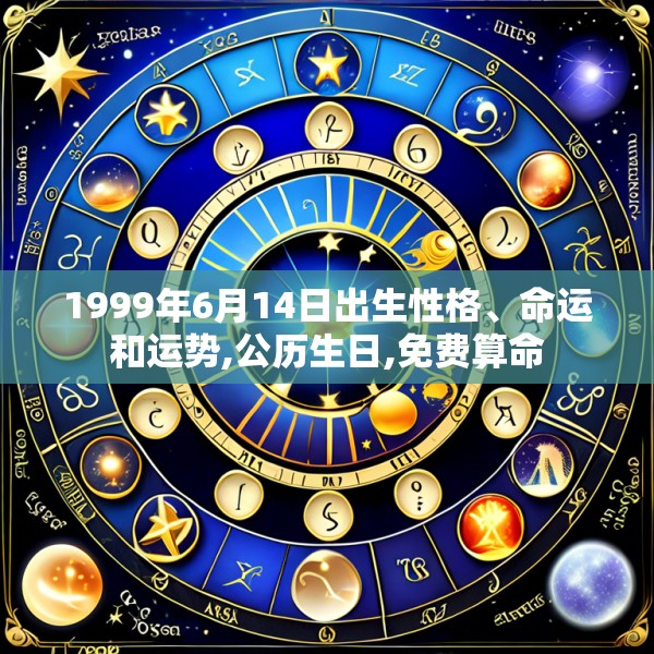 1999年6月14日出生性格、命运和运势,公历生日,免费算命