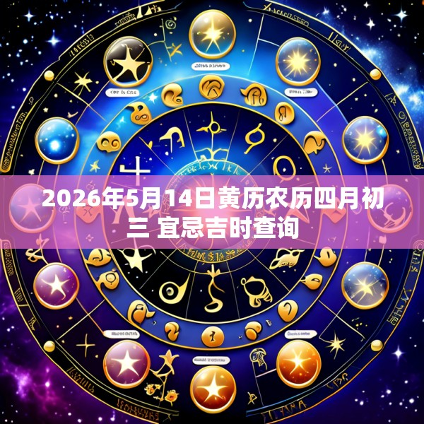2026年5月14日黄历农历四月初三 宜忌吉时查询