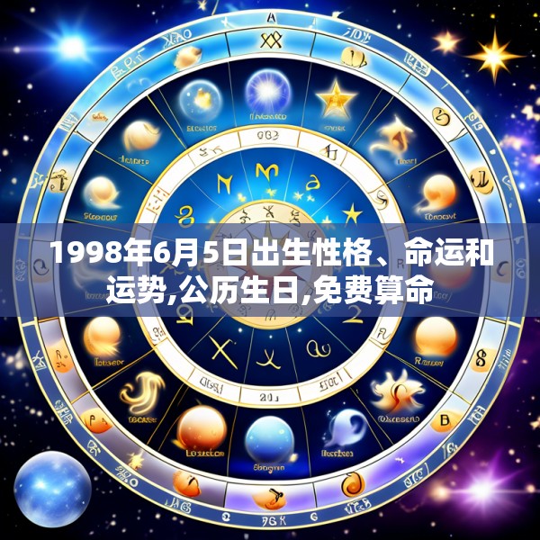1998年6月5日出生性格、命运和运势,公历生日,免费算命