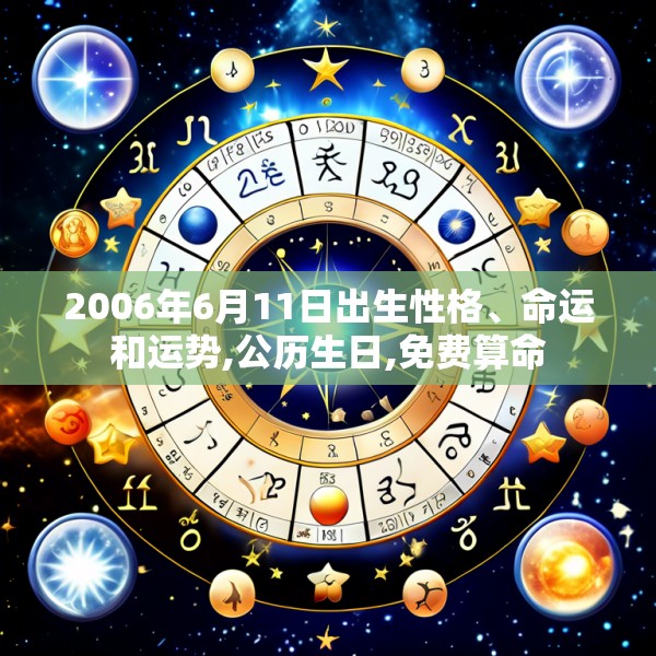 2006年6月11日出生性格、命运和运势,公历生日,免费算命