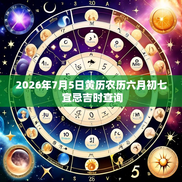 2026年7月5日黄历农历六月初七 宜忌吉时查询