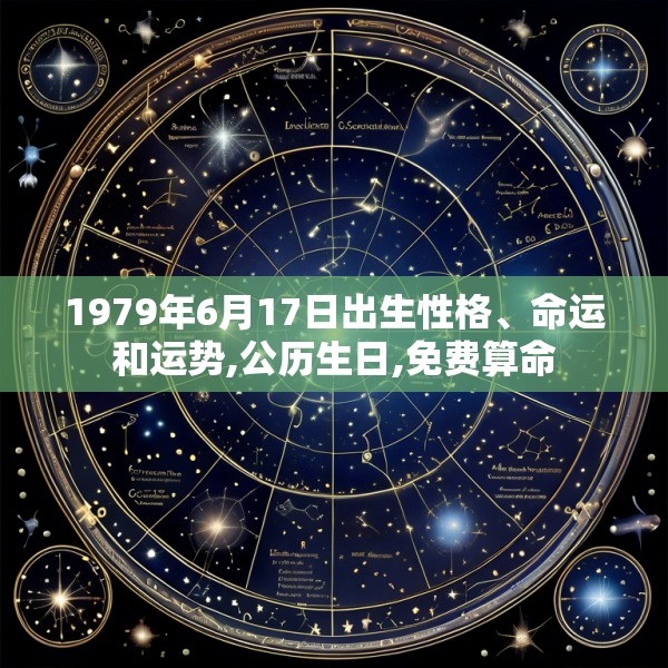 1979年6月17日出生性格、命运和运势,公历生日,免费算命