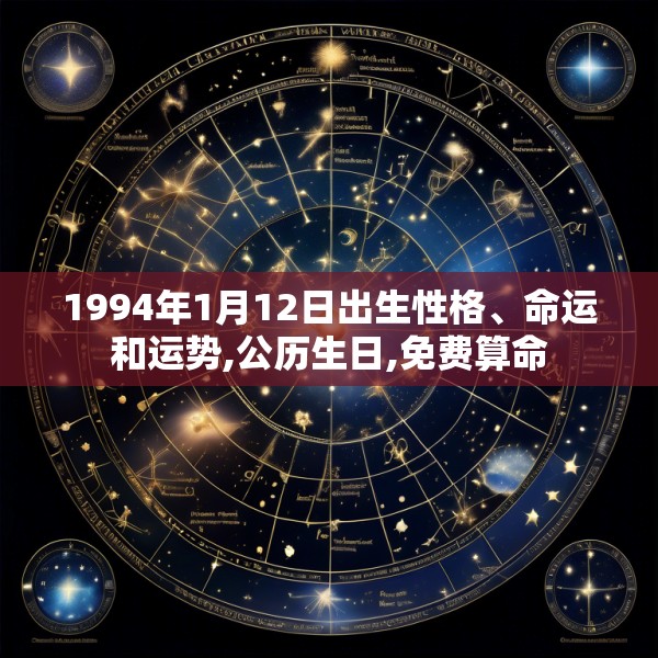 1994年1月12日出生性格、命运和运势,公历生日,免费算命