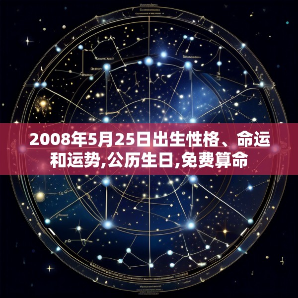 2008年5月25日出生性格、命运和运势,公历生日,免费算命