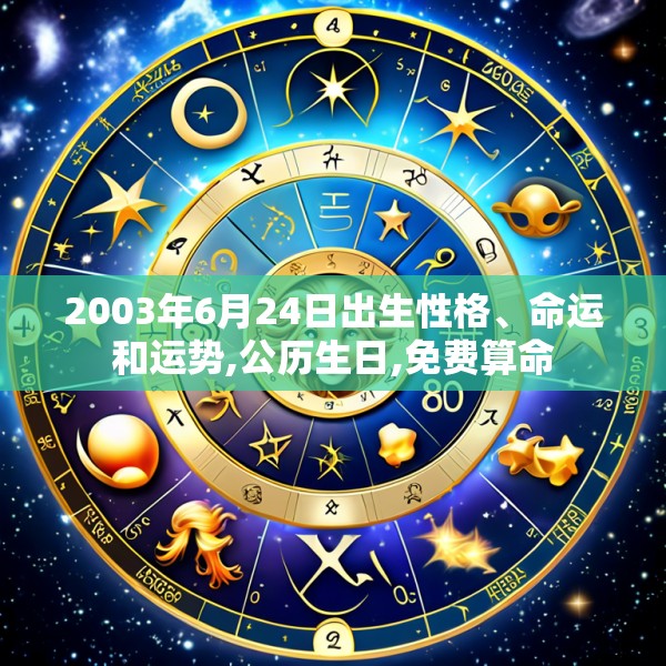2003年6月24日出生性格、命运和运势,公历生日,免费算命