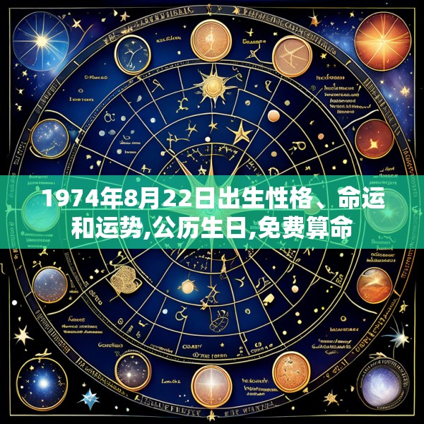 1974年8月22日出生性格、命运和运势,公历生日,免费算命
