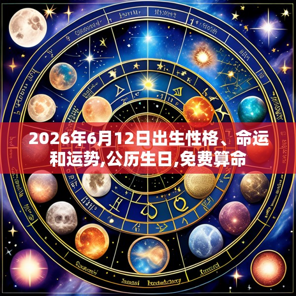 2026年6月12日出生性格、命运和运势,公历生日,免费算命