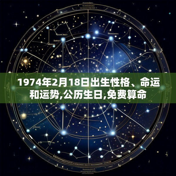 1974年2月18日出生性格、命运和运势,公历生日,免费算命