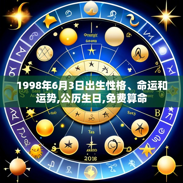 1998年6月3日出生性格、命运和运势,公历生日,免费算命