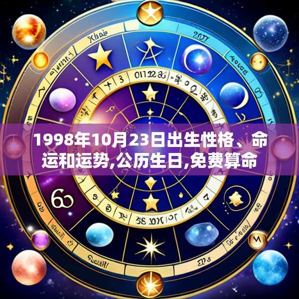 1998年10月23日出生性格、命运和运势,公历生日,免费算命