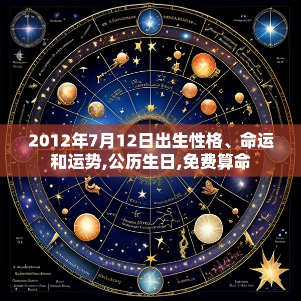 2012年7月12日出生性格、命运和运势,公历生日,免费算命