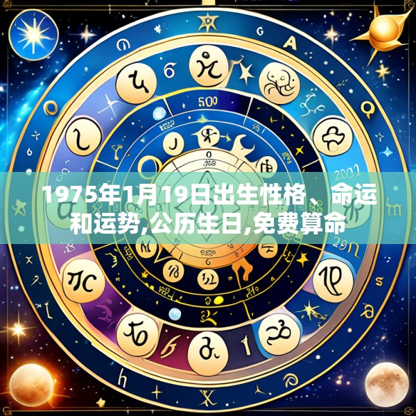 1975年1月19日出生性格、命运和运势,公历生日,免费算命