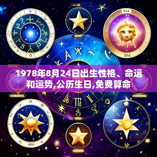 1978年8月24日出生性格、命运和运势,公历生日,免费算命