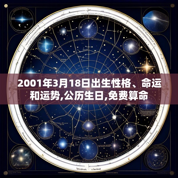 2001年3月18日出生性格、命运和运势,公历生日,免费算命