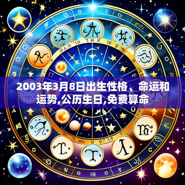 2003年3月8日出生性格、命运和运势,公历生日,免费算命