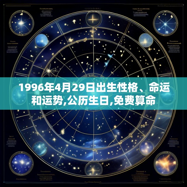 1996年4月29日出生性格、命运和运势,公历生日,免费算命