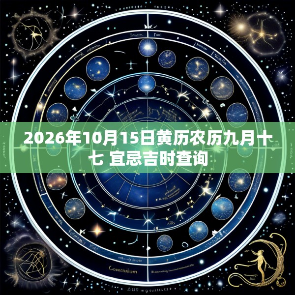 2026年10月15日黄历农历九月十七 宜忌吉时查询