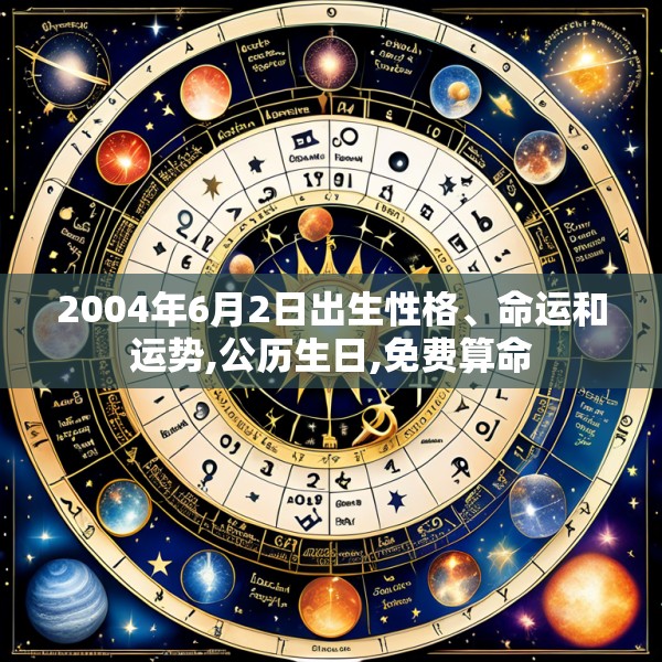 2004年6月2日出生性格、命运和运势,公历生日,免费算命